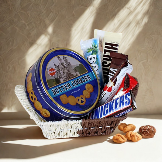 Basket Of Chocolates & Cookies