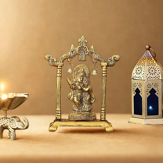 Eternal Love Radha Krishna Brass Idol