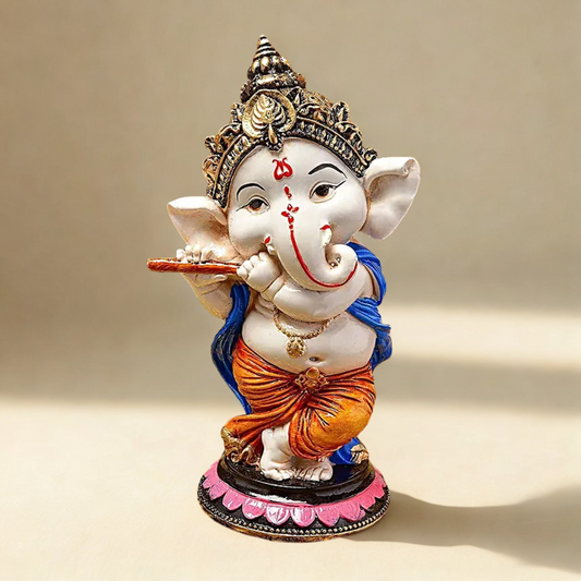 Flute Playing Ganesha Idol