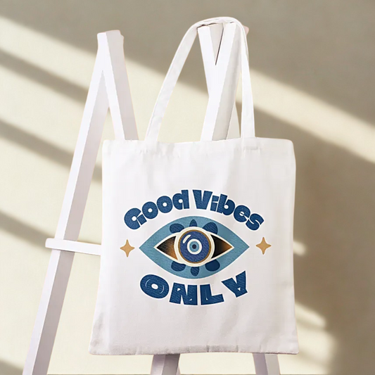 Good Vibes Only Trendy Tote Bag