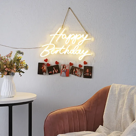 Neon Glowing Birthday Memories