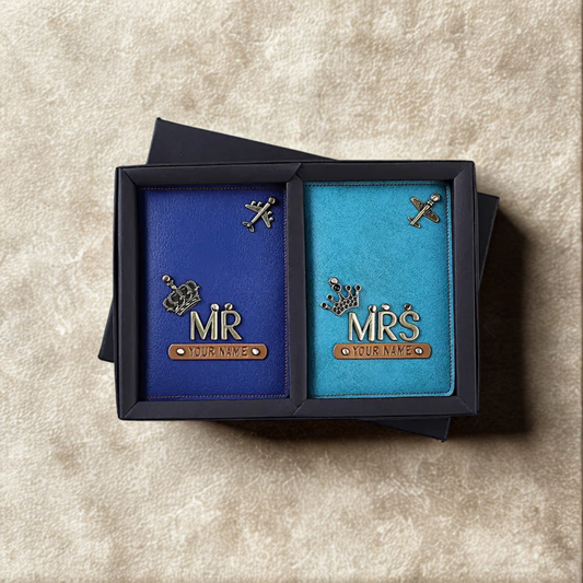 Personalised Mr & Mrs Couple Passport Covers