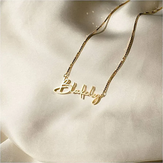 Personalised Name Brass Necklace