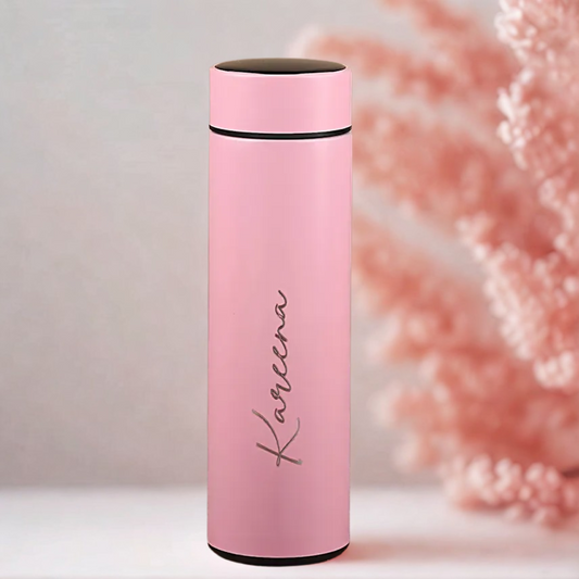Personalised Temperature Hydration Bottle- Pink